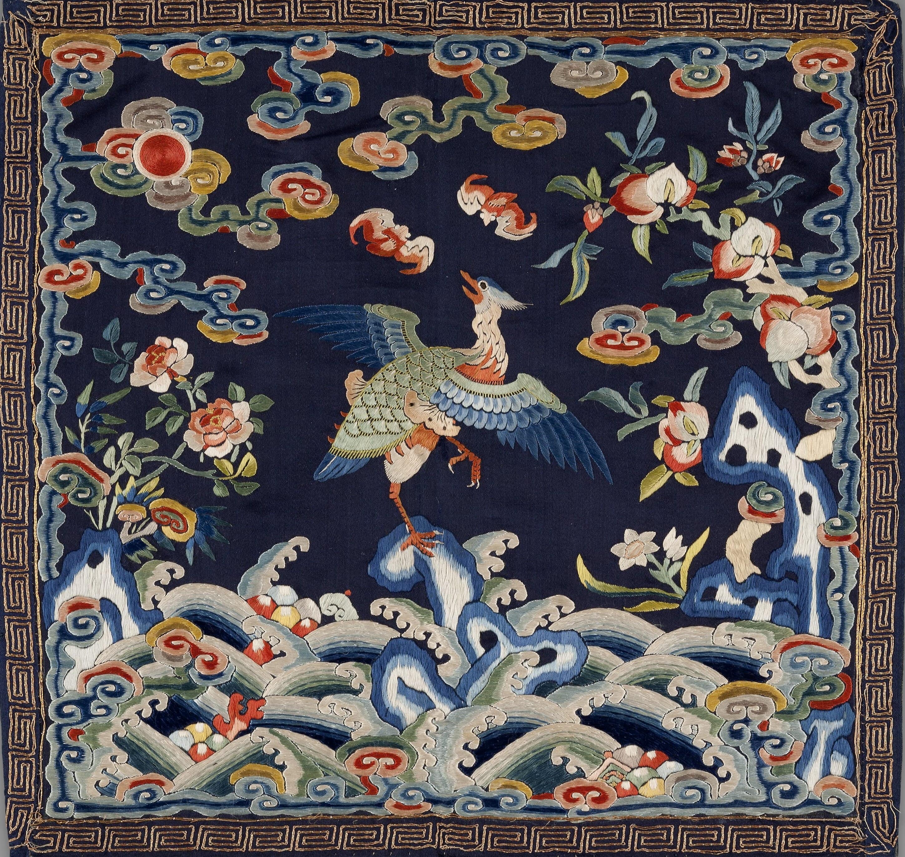 Mandarin Duck Rank Badge, Artist not known, China late 1700s-early 1800s, Qing dynasty