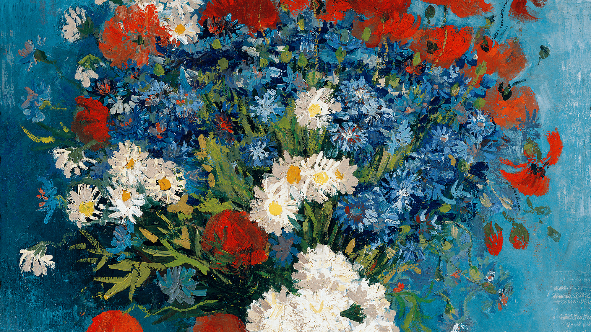 van gogh cornflowers and poppies