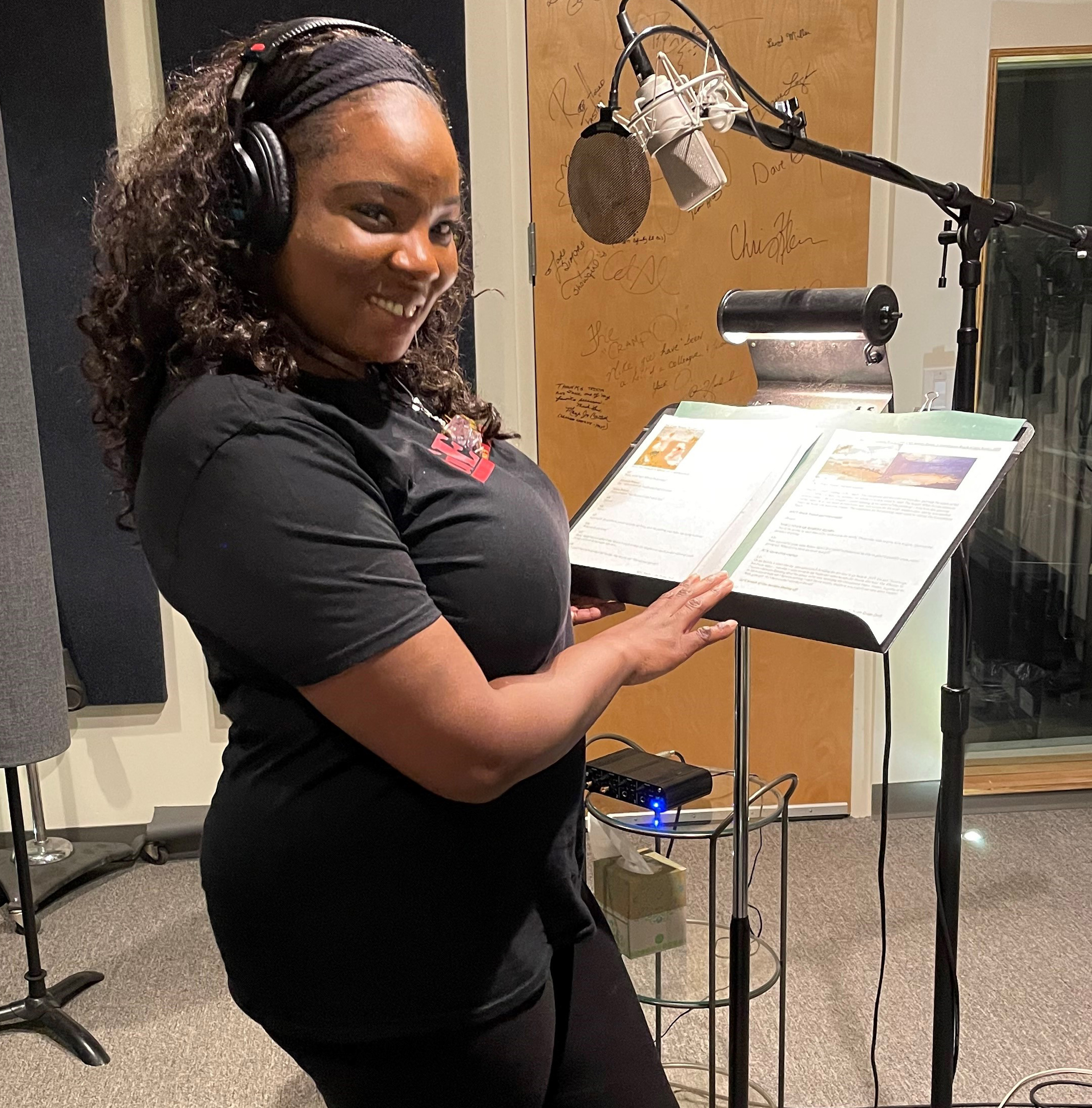 Kenya Fashaw in the recording studio