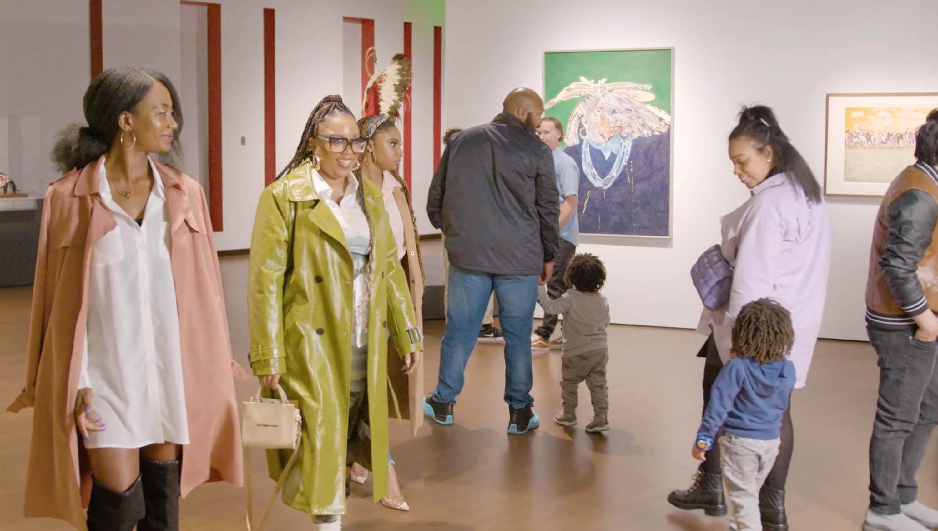 visitors in one of the museum galleries