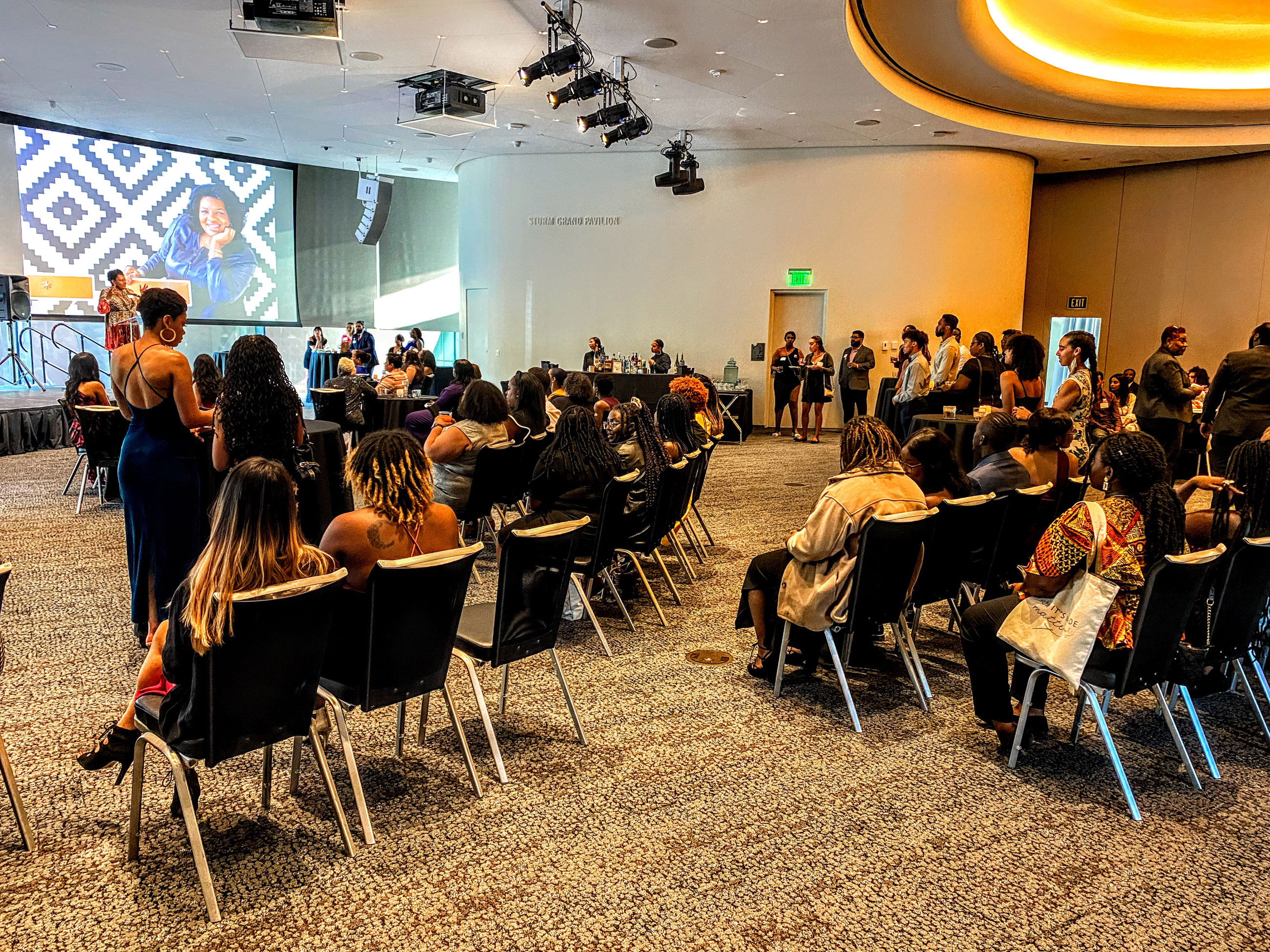 attendees and speaker at DU's Black Community Initiative’s gala