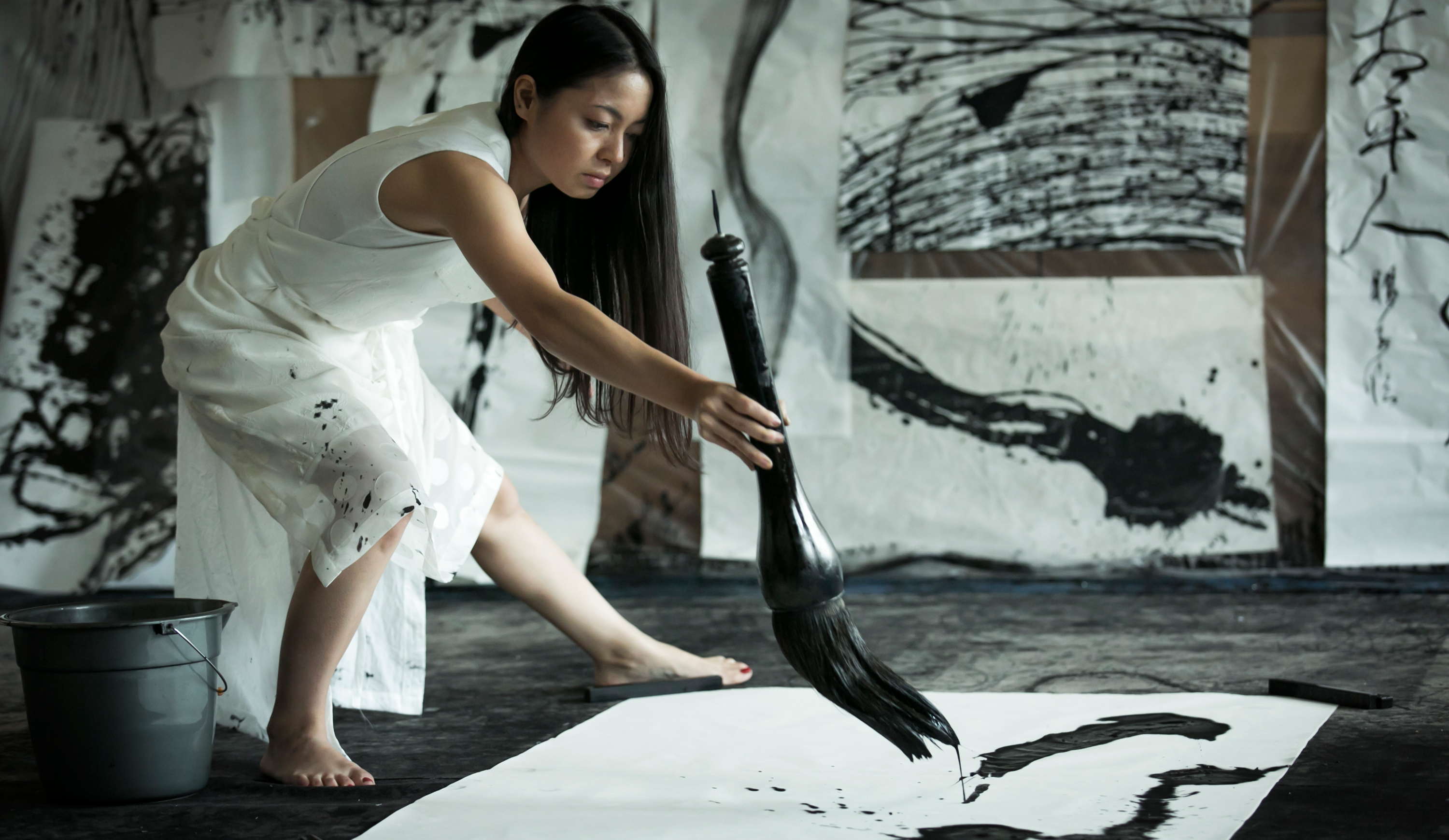 Calligraphy Performance With Artist Tomoko Kawao Denver Art Museum
