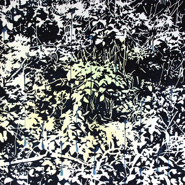 Black and white patterned water painting