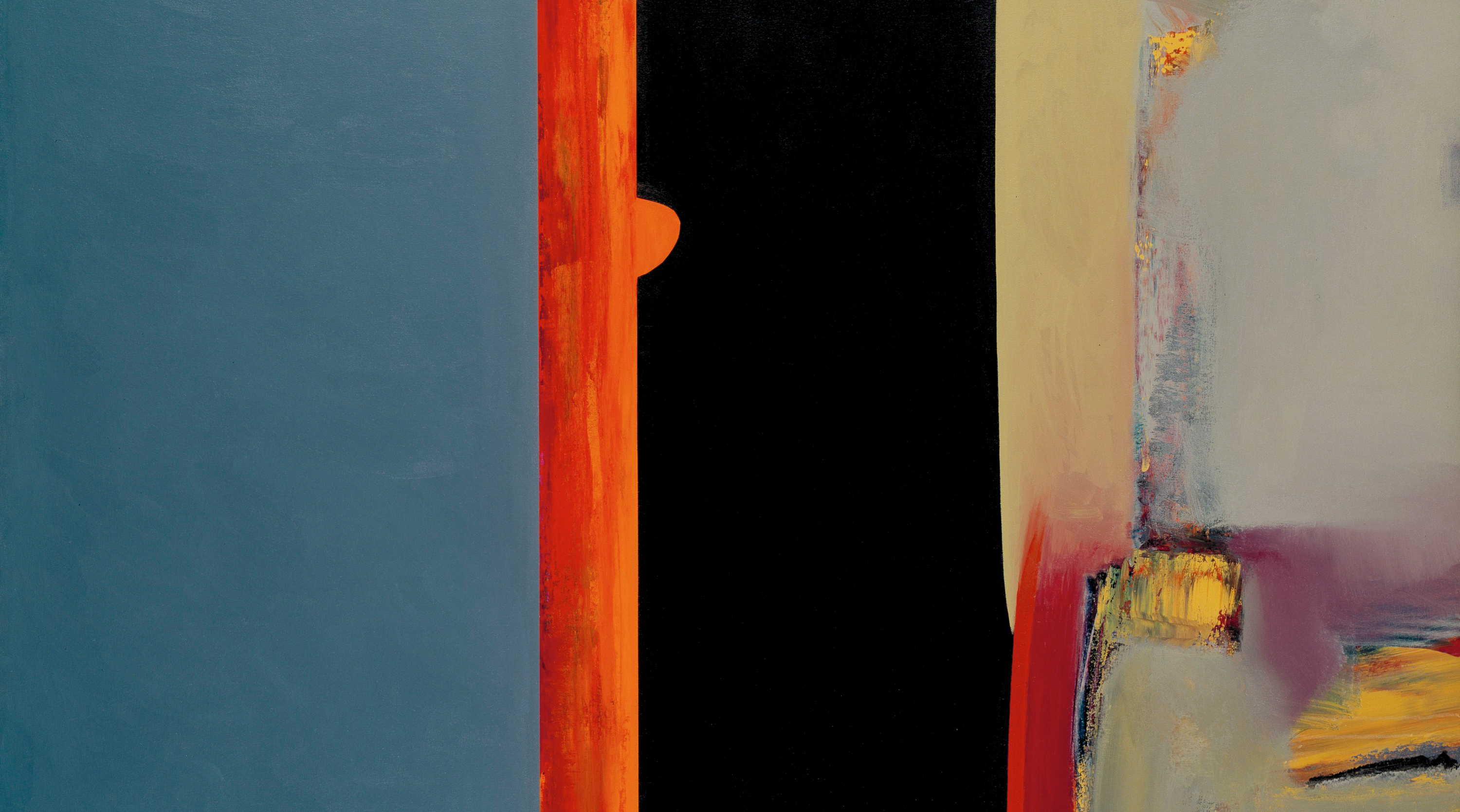 Colorblock paintings with different blocks of vibrant colors