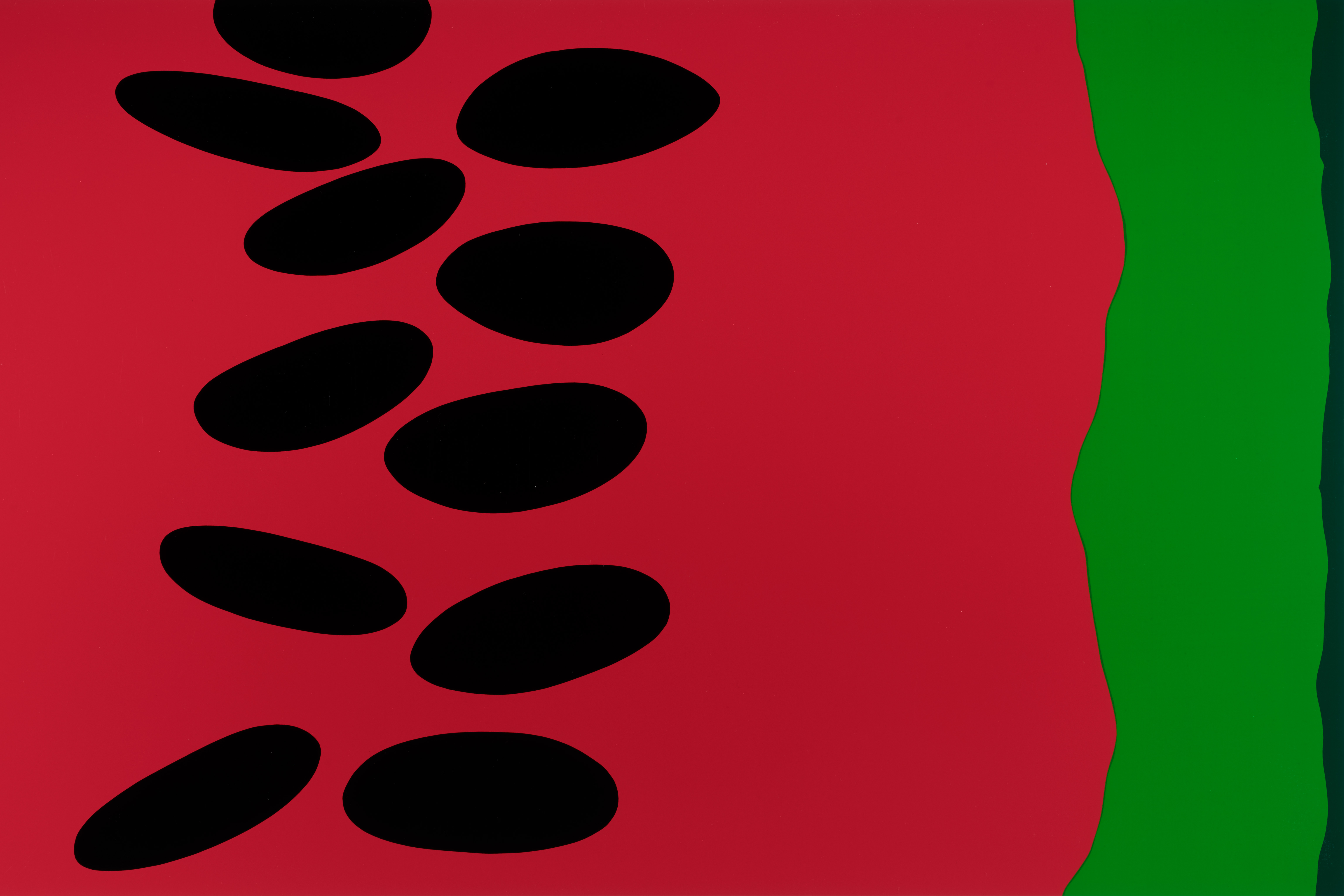 Poster featuring a bright and colorful design of a watermelon