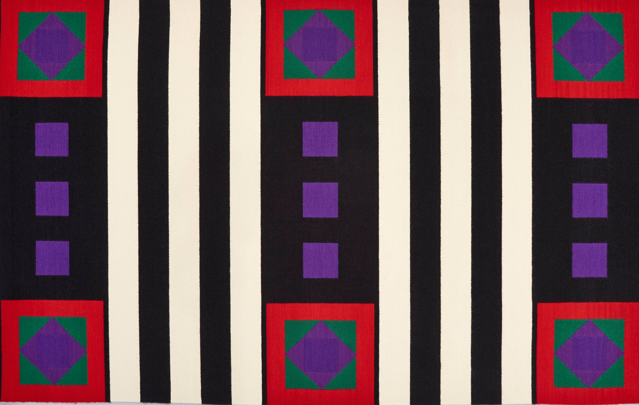Indigenous colorblock blanket textile