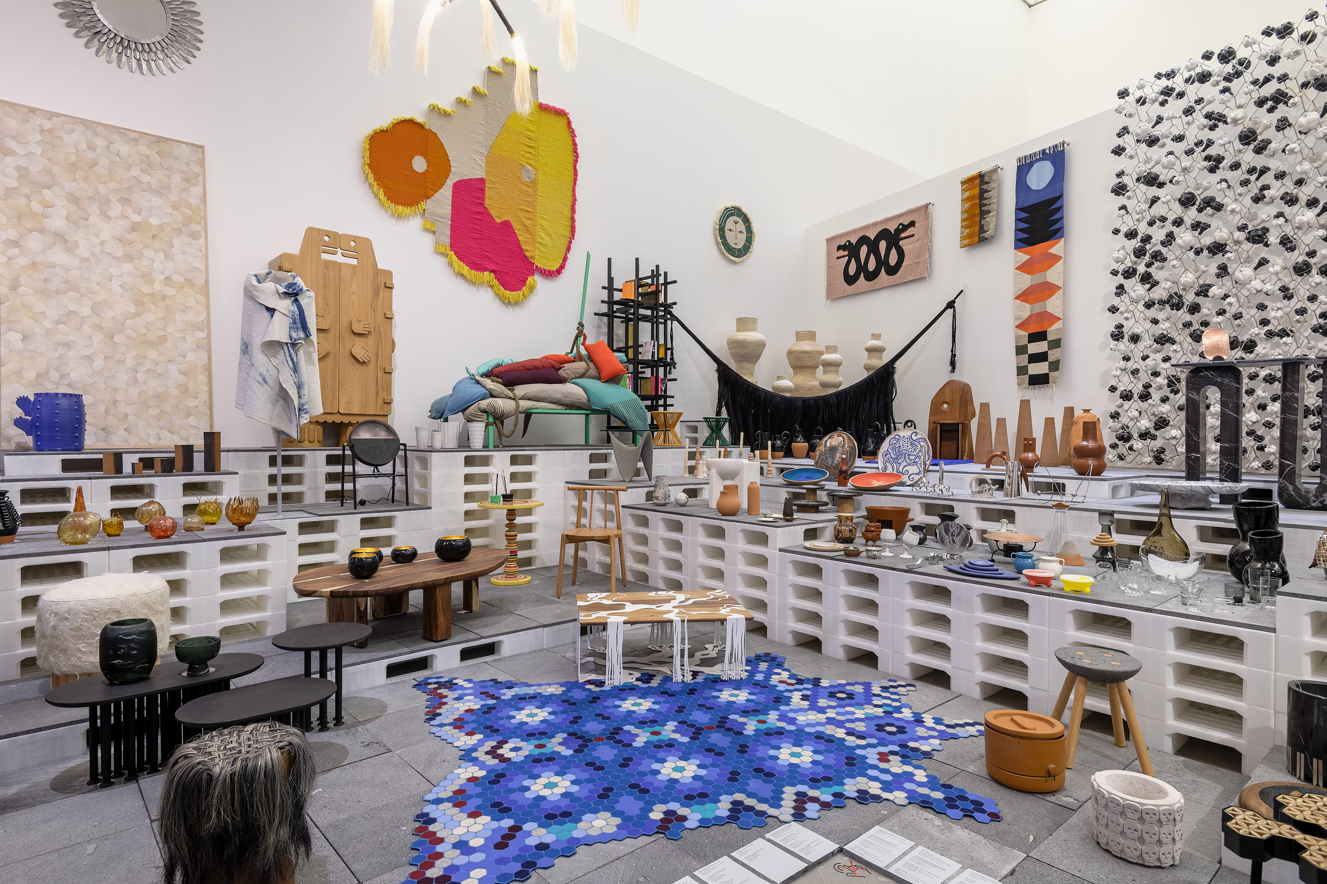 View of an art studio suited for making pottery