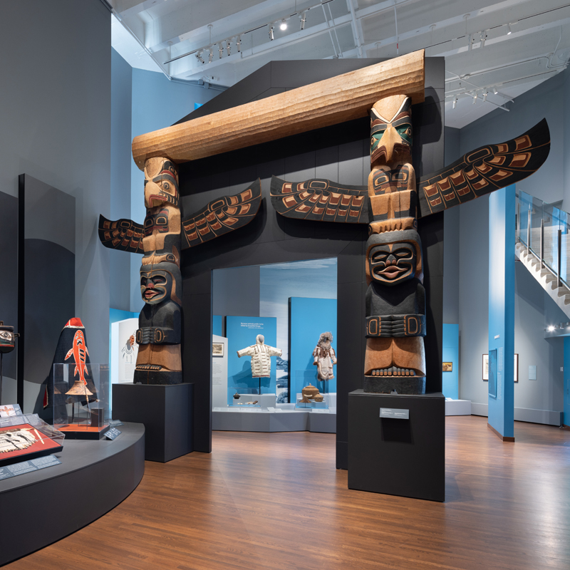 Interior view of the Northwest Coast galleries