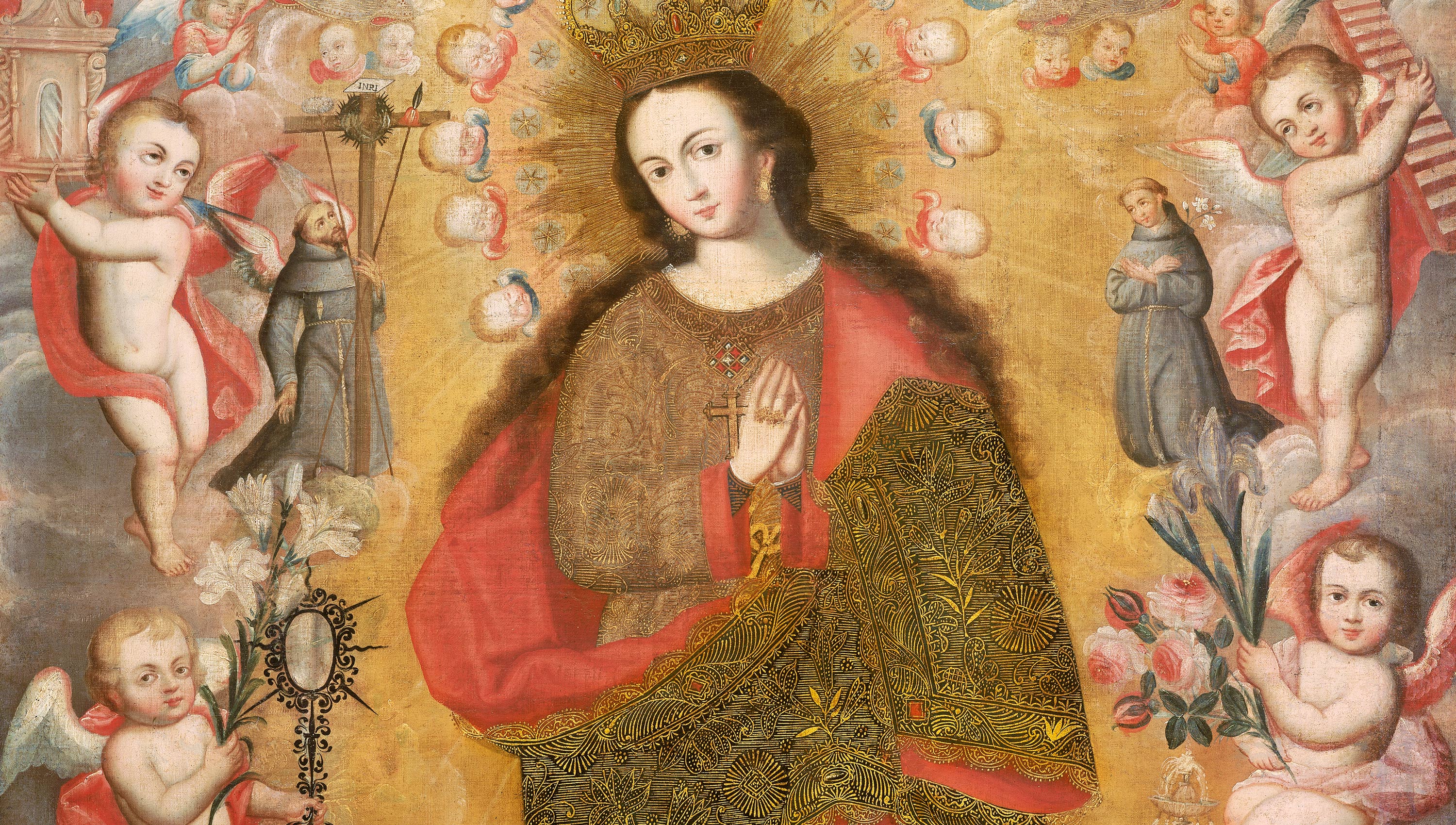 detail of Virgin of the Immaculate Conception with Franciscan Saints