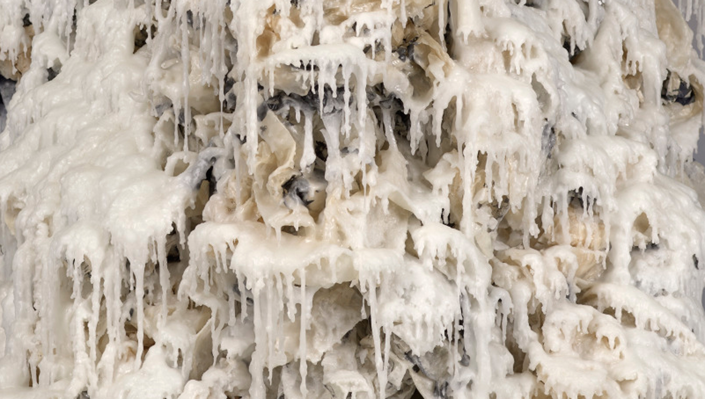 close up of wax drippings in Calligraphy Waterfall