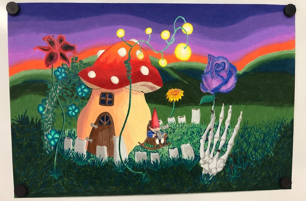 Student watercolor illustration