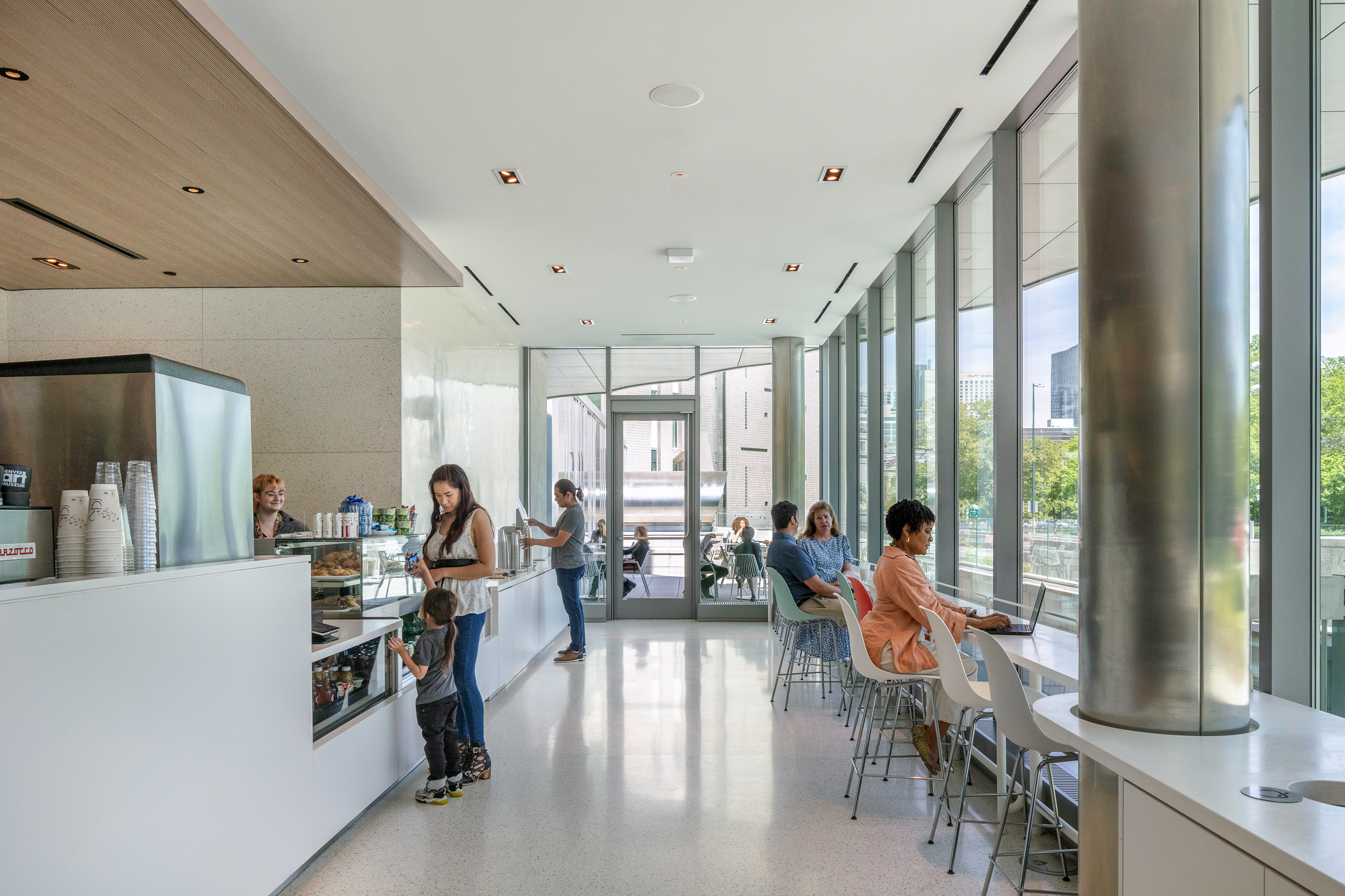 Cafe Gio in the museum with guests