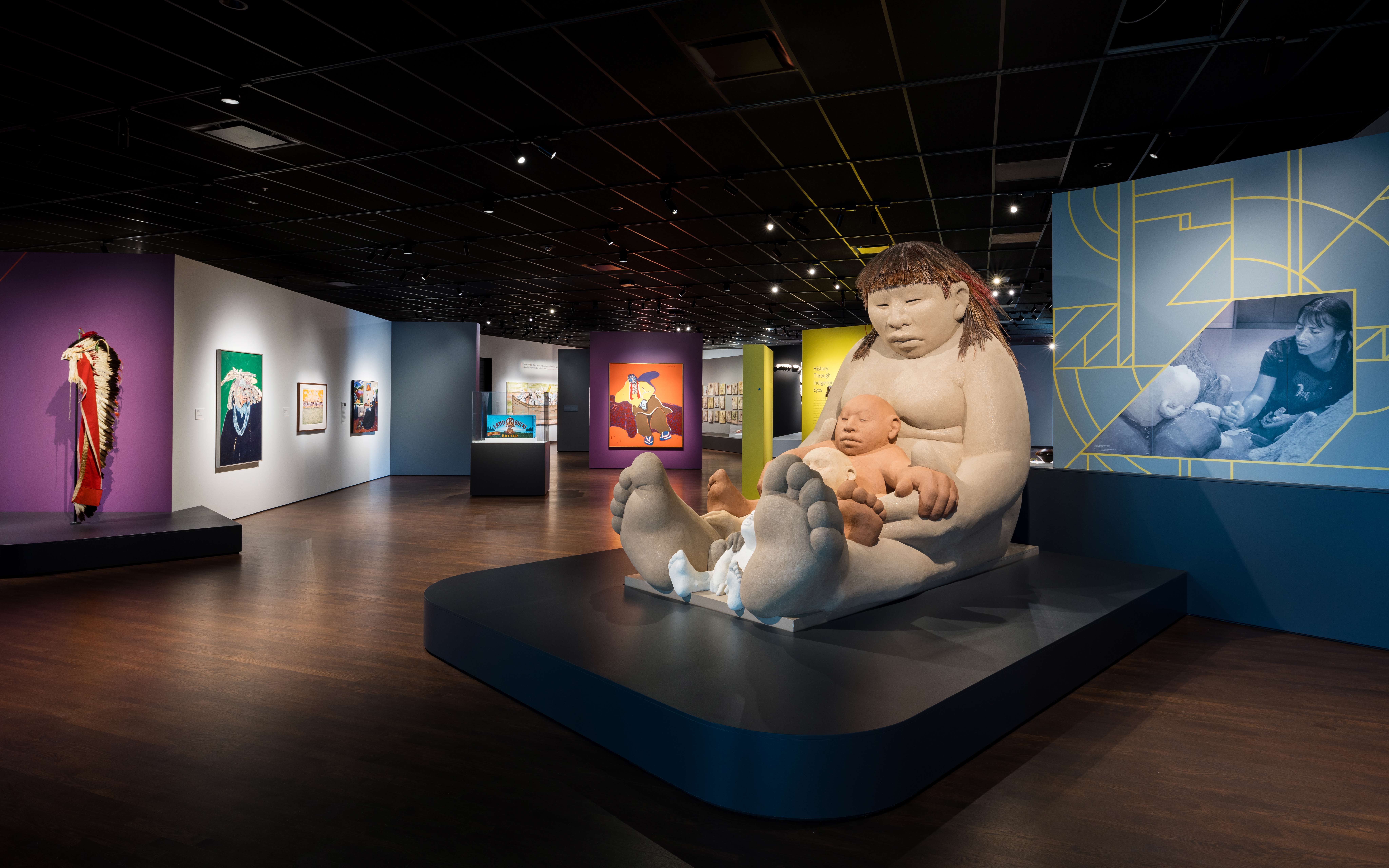 Gallery view of the large Mud Woman installation