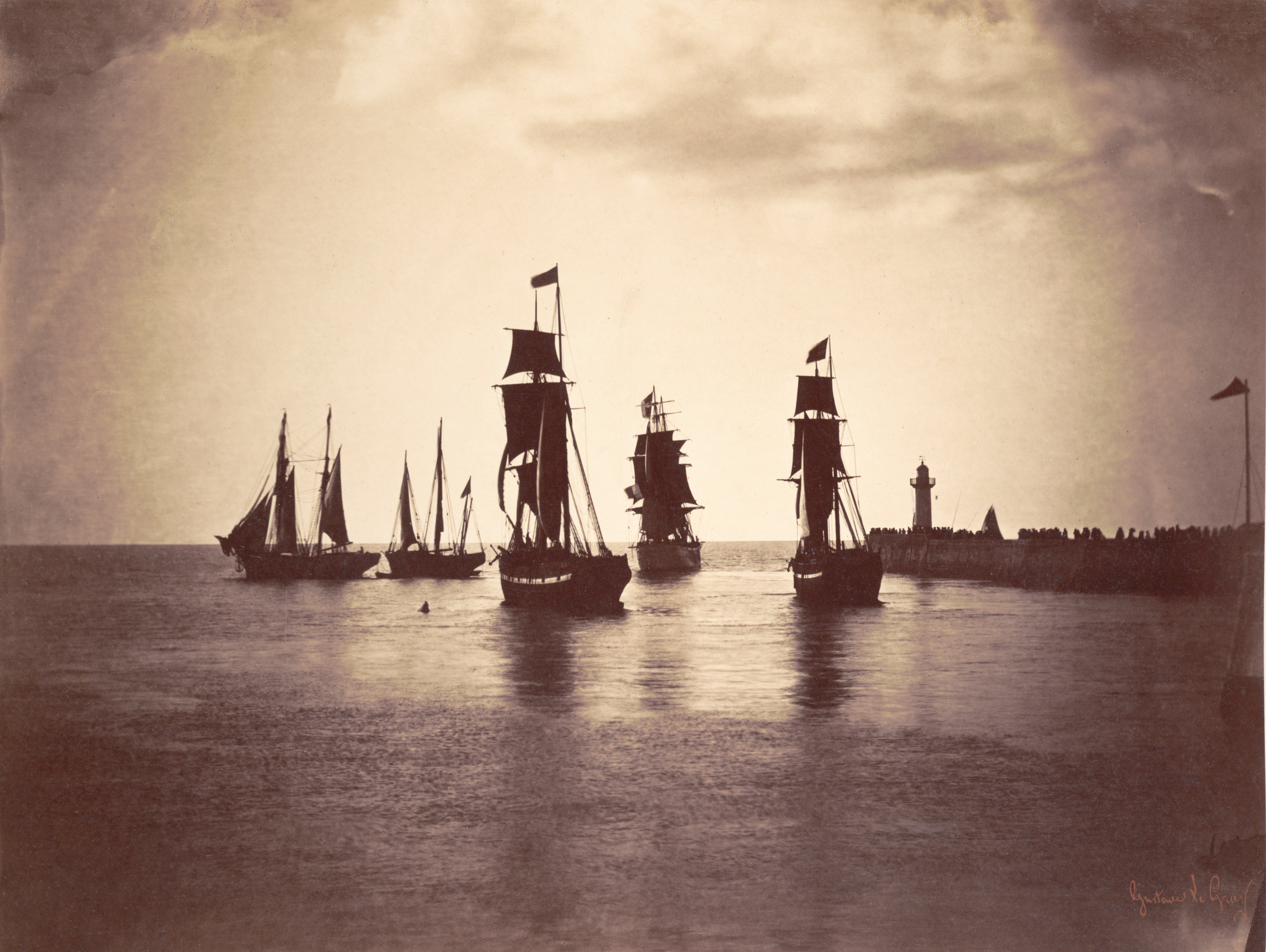 Group of Ships Departing Le Havre