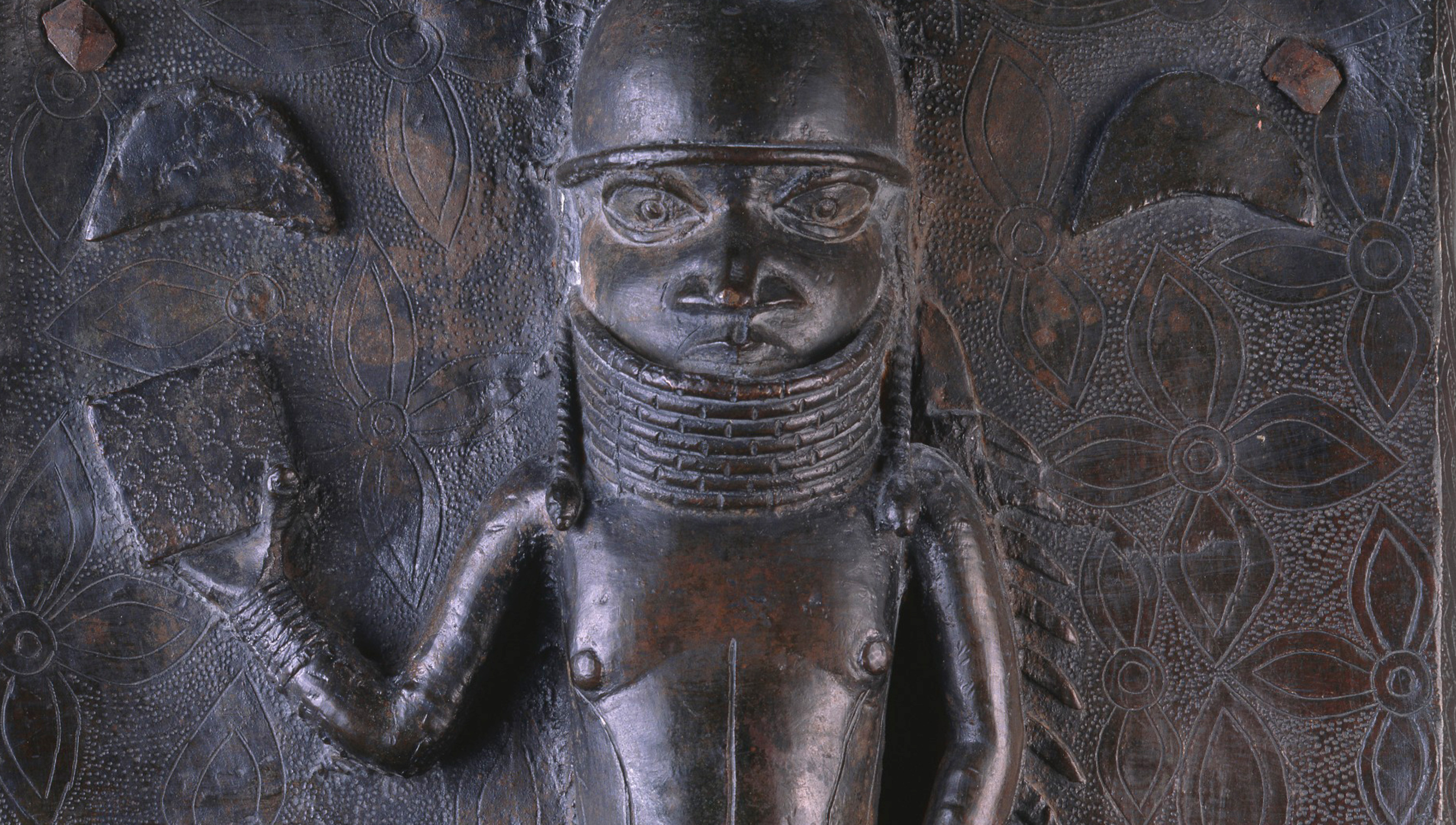 head and torso portion of Benin plaque