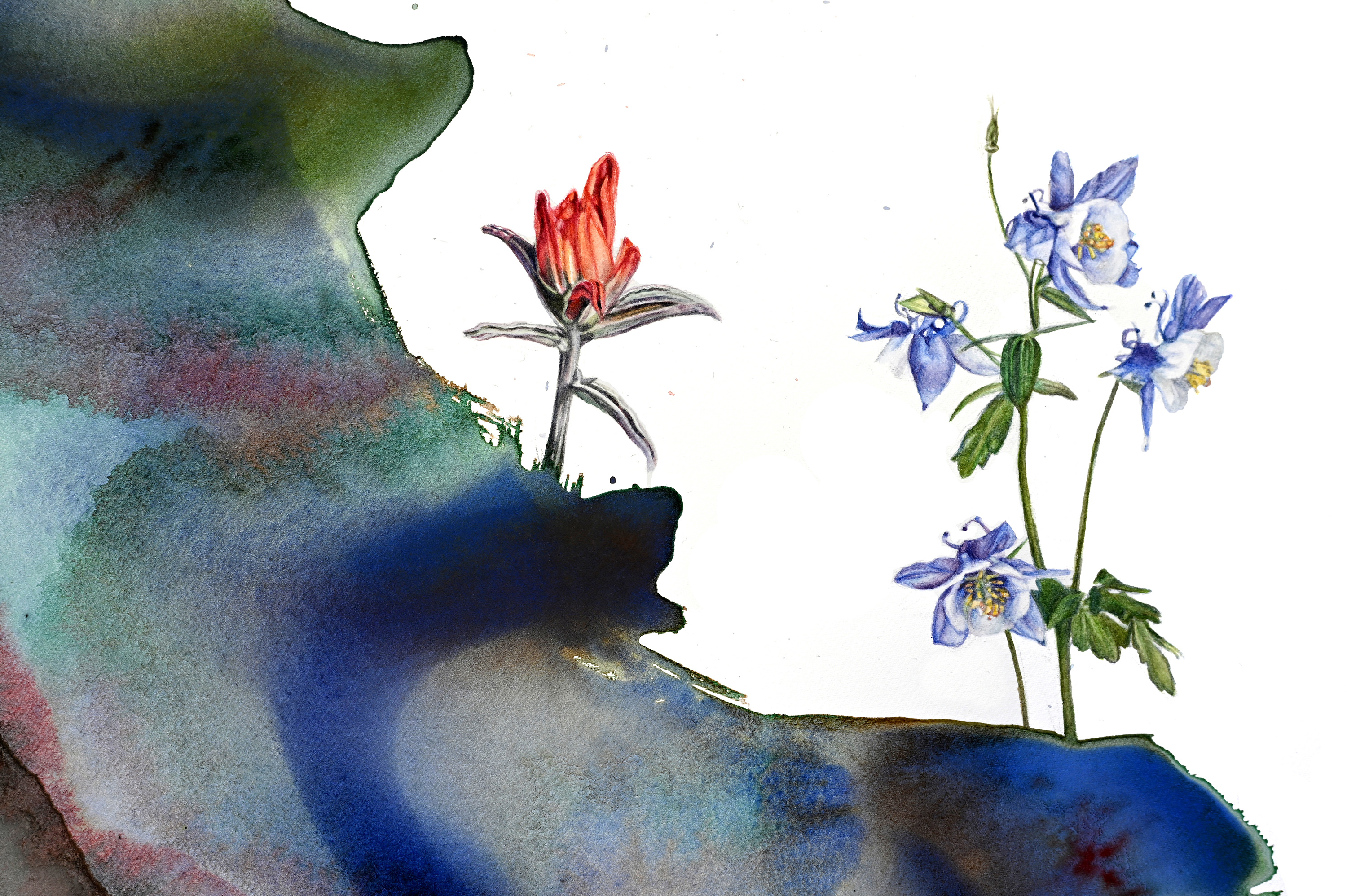 Nature-inspired flowers painting