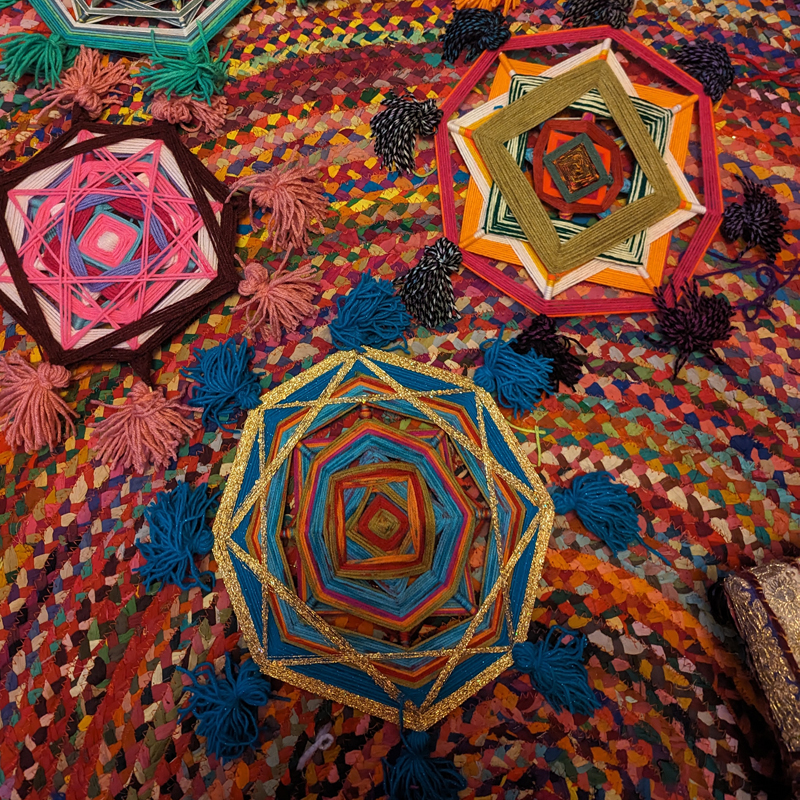 Textiles in celebration of ojo de dios