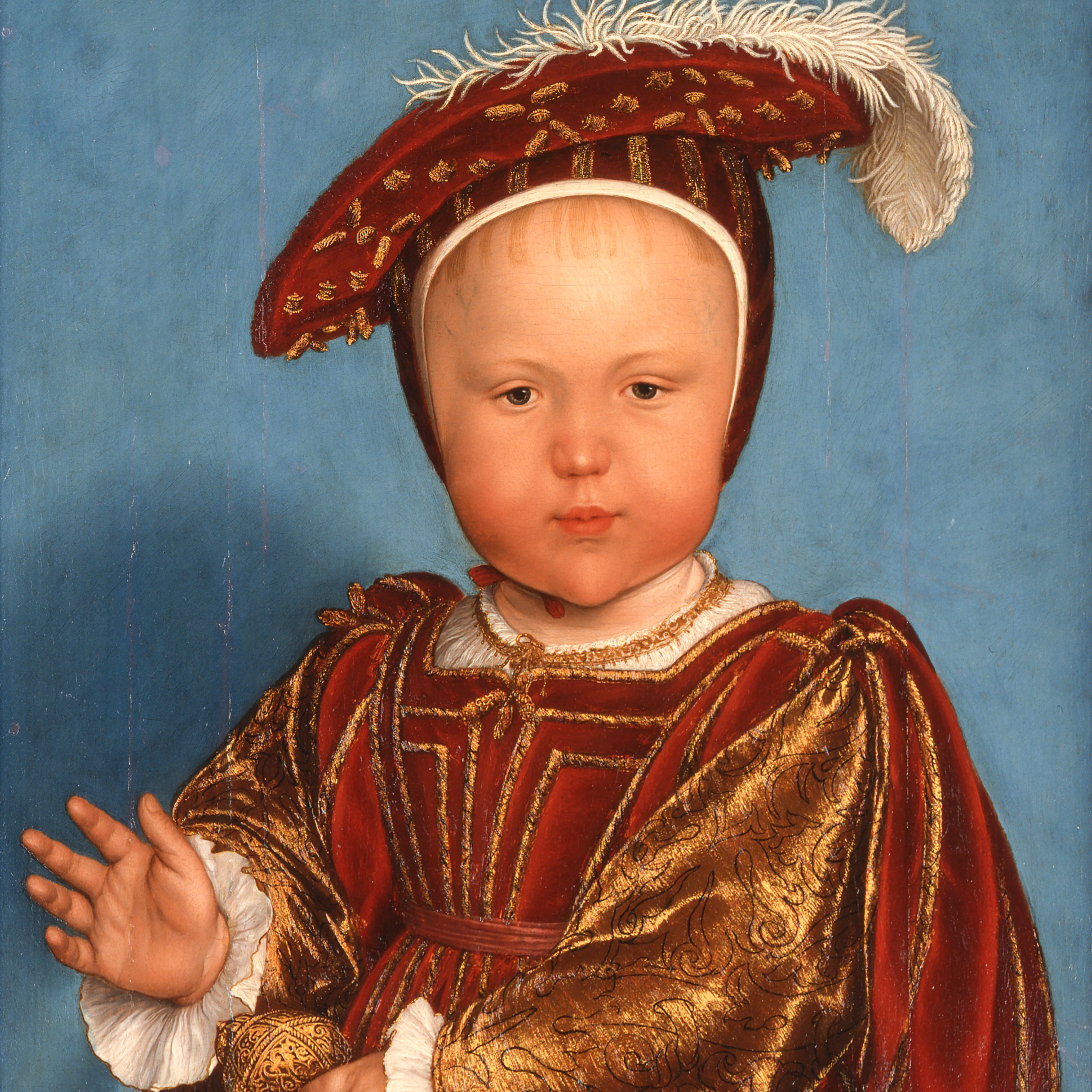 Young prince in royal robes with a round, cherub face