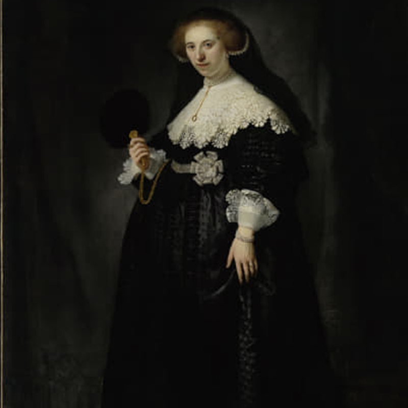 Portrait of a woman from 1600s Netherlands