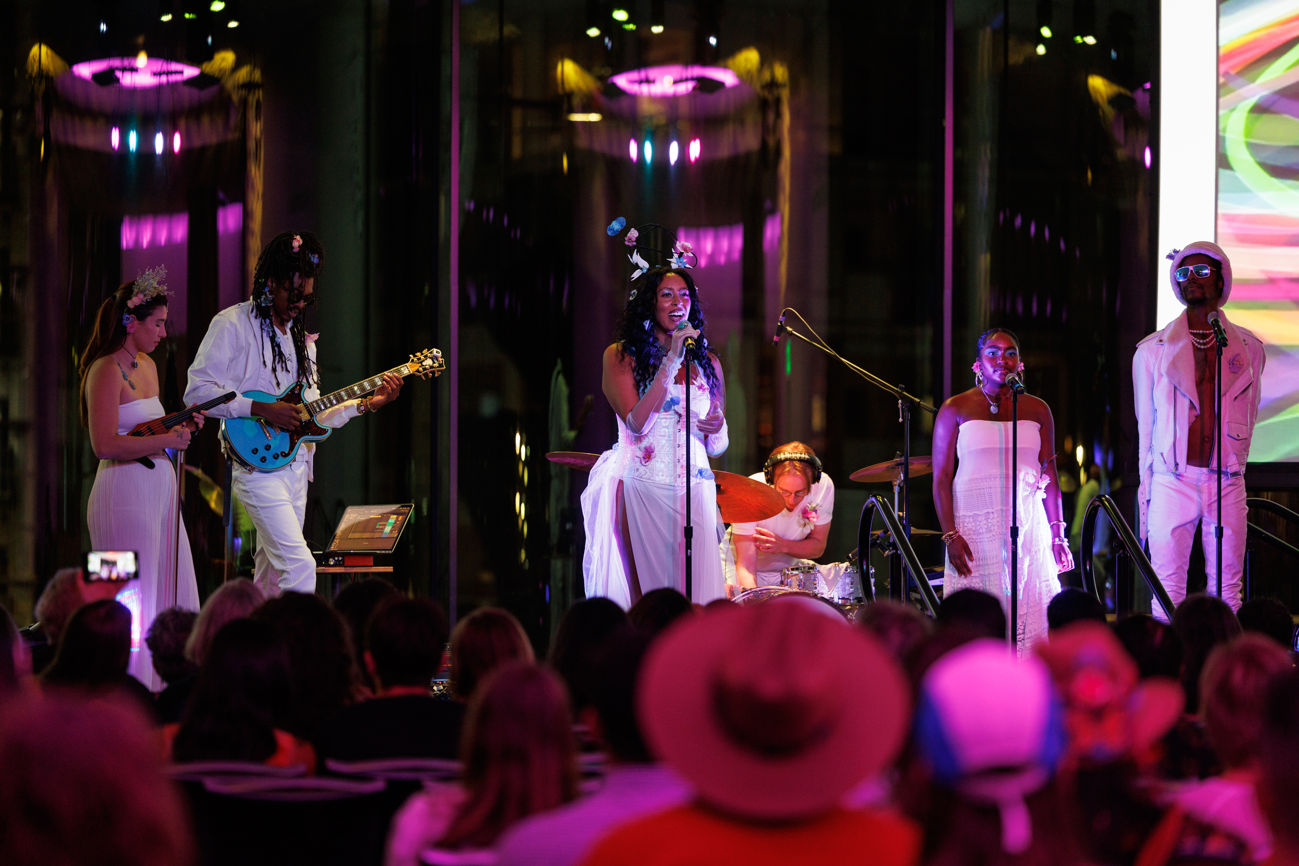 Band performing on stage in the Sturm Grand Pavilion