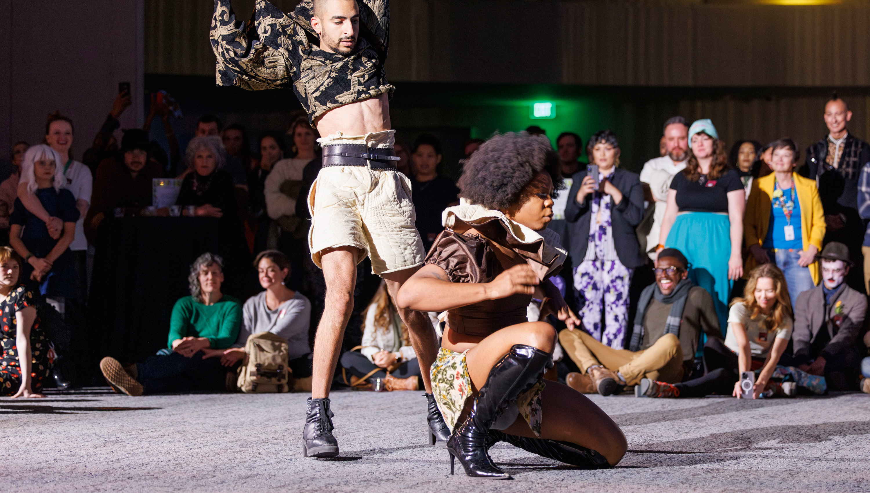two people dancing at an Untitled performance