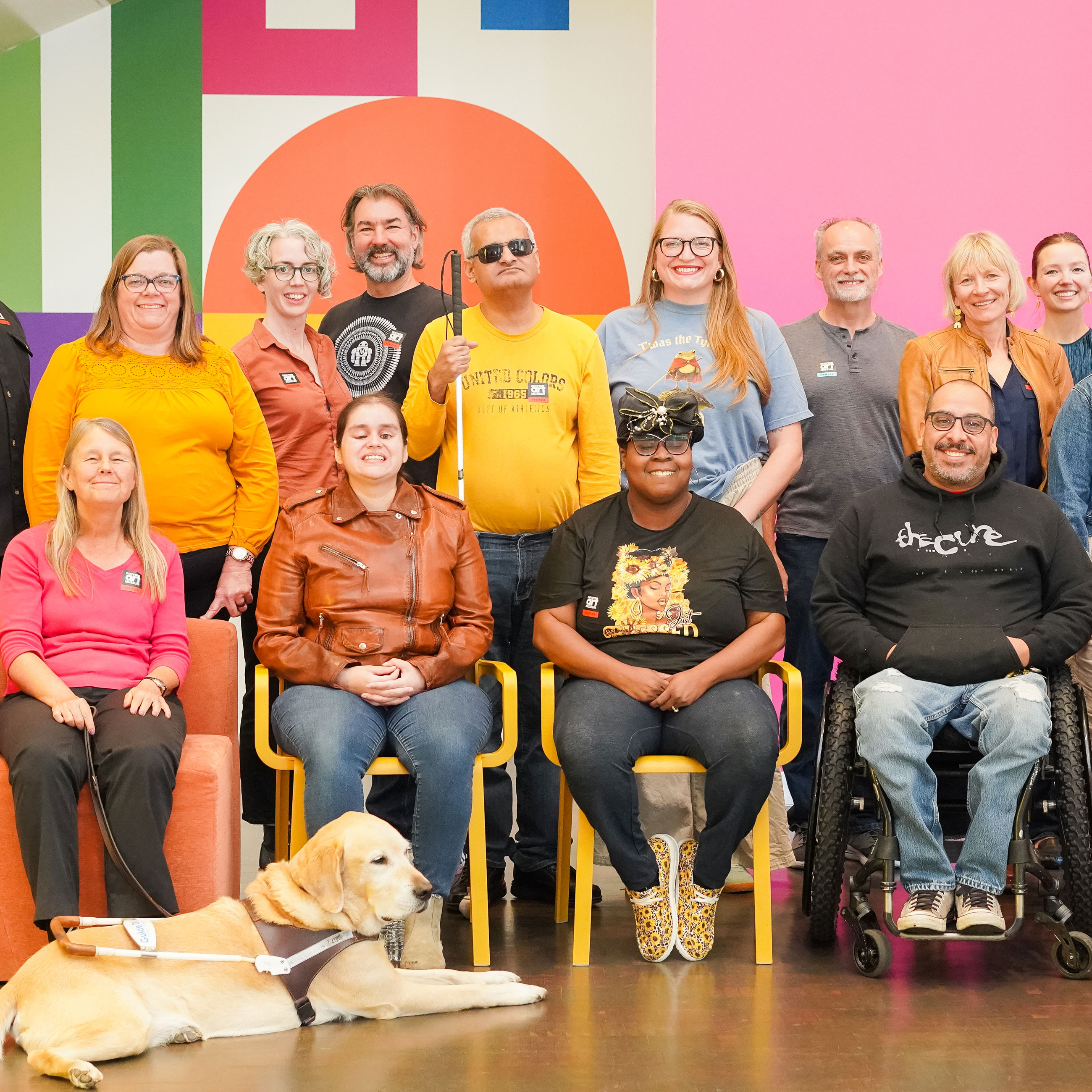 members of the designing for accessibility working group pose together