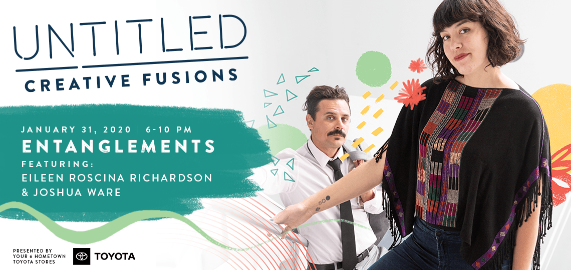 Untitled Creative Fusions logo and photo of Eileen Roscina Richardson and Joshua Ware