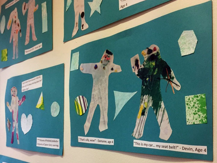 Artwork by young students at the Early Learning Showcase