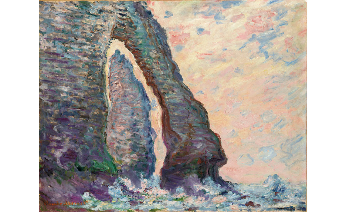 Monet's painting The Rock Needle Seen Through the Porte d'Aval