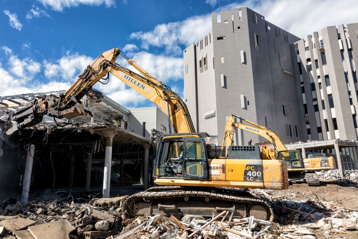 North Building under construction