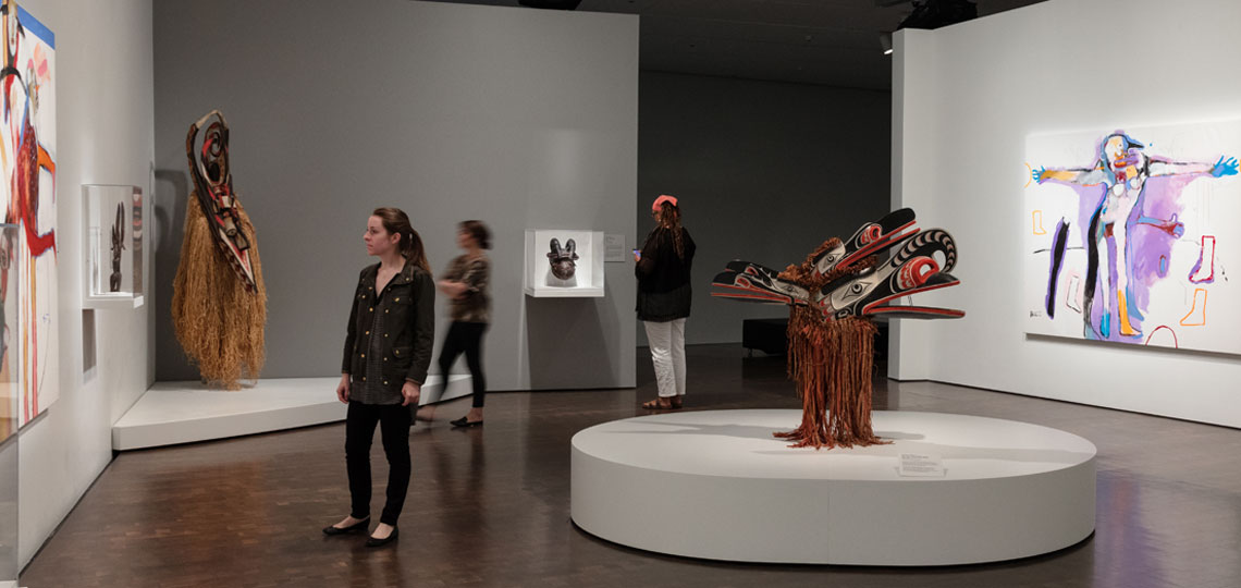 Visitors in the Stampede: Animals in Art exhibition