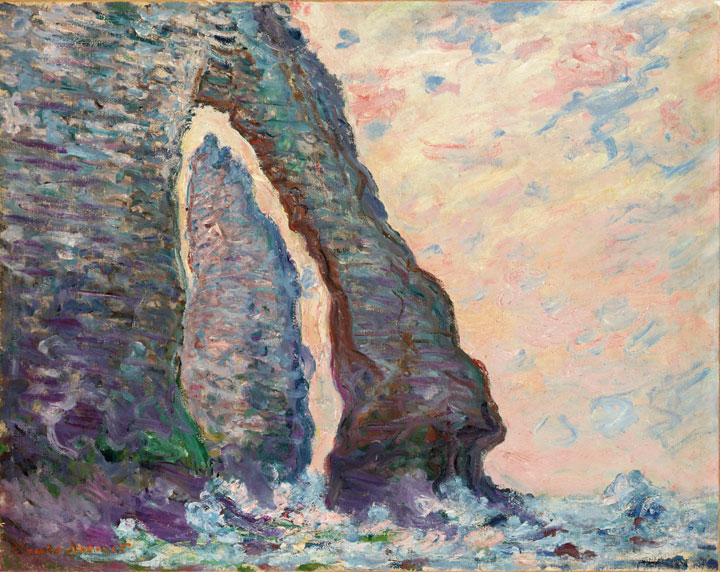 Monet's painting The Rock Needle Seen Through the Porte d'Aval