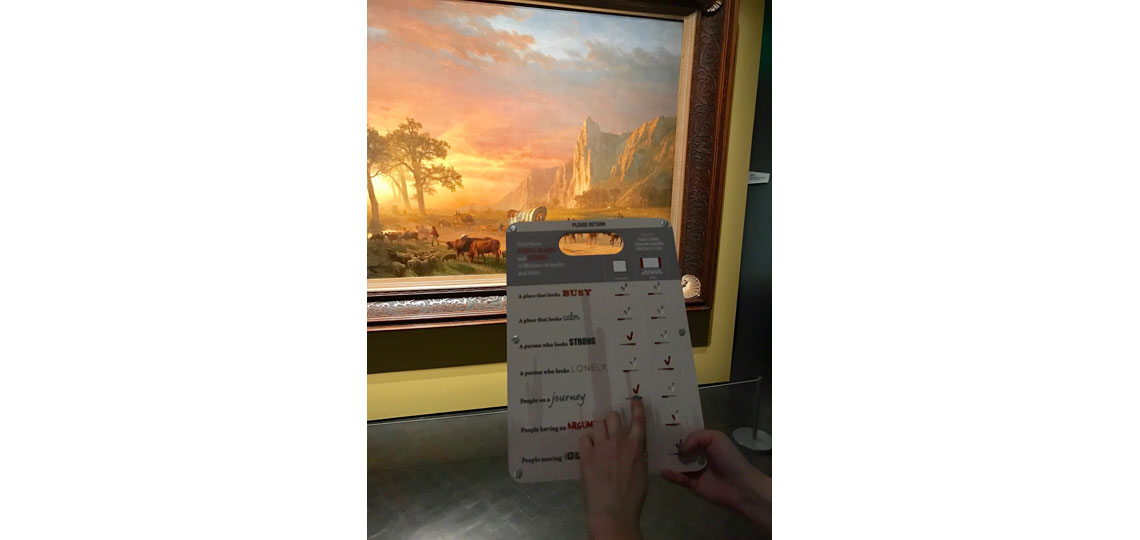 The Western gallery game held in front of a large painting