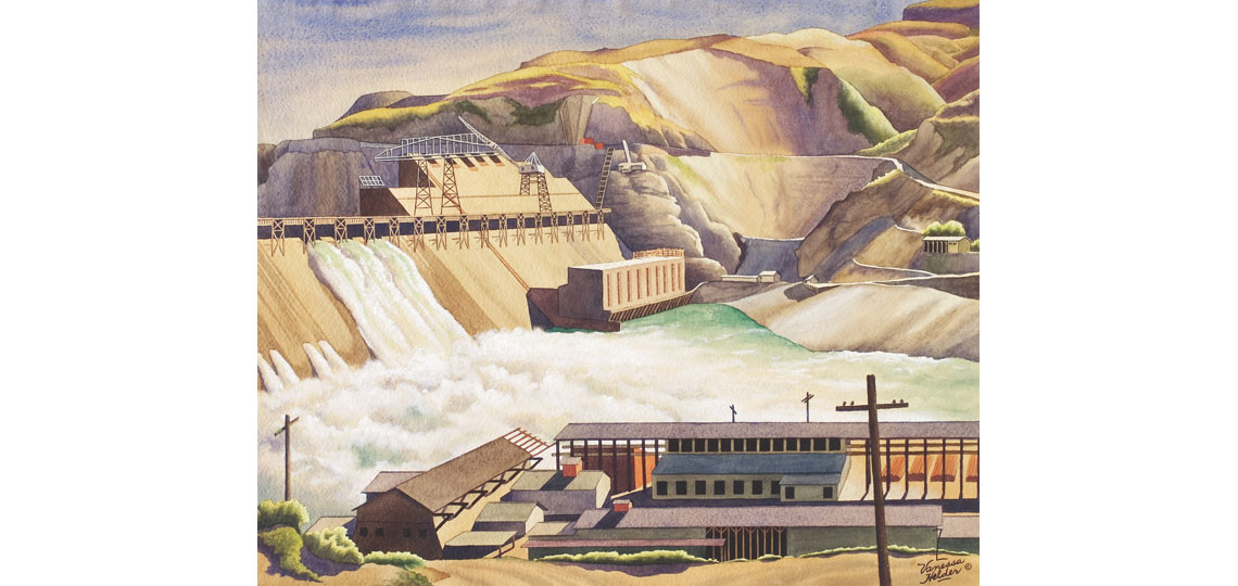 Coulee Dam, Looking West by Z. Vanessa Helder