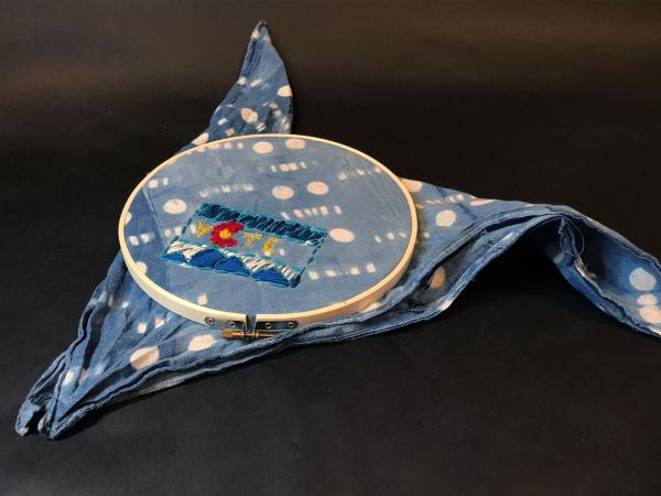 The finished embroidery project