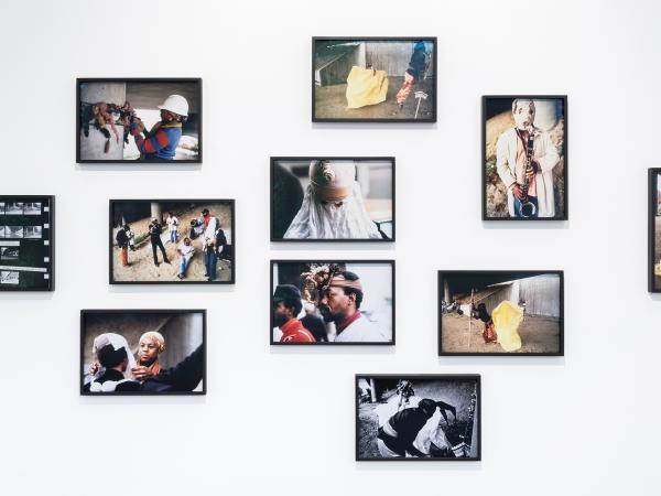 Photographic collage of artworks in the exhibition