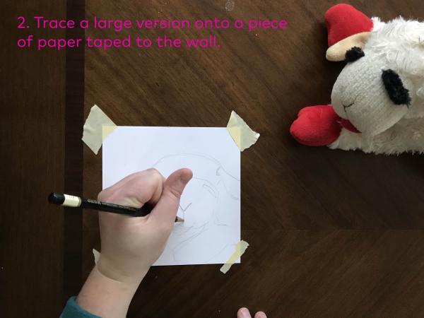 Step 2: Trace on to a piece of paper