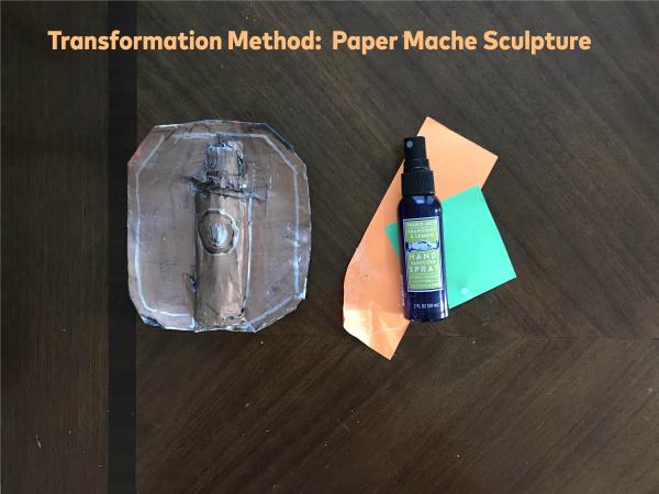 Image of materials needed to create paper mache sculpture