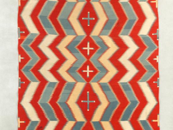 Vibrantly patterned wool blanket