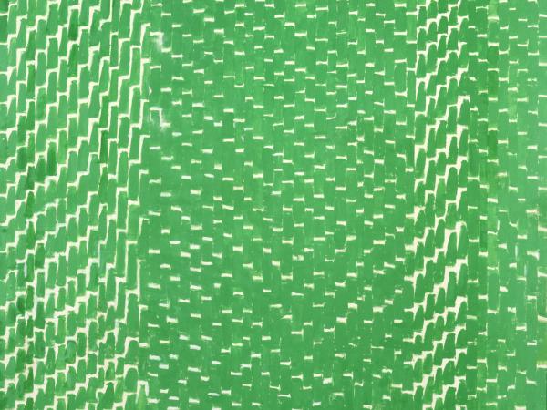 Abstract green painting with textured lines