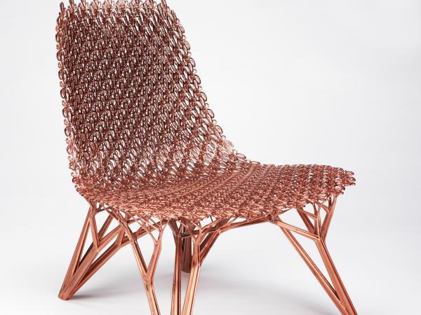 Copper textured chair