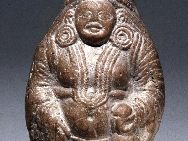 Oval shaped stone carving of an Indian royalty figure