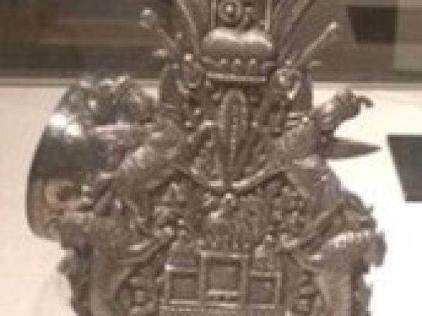 Silver dagger-shaped sculpture