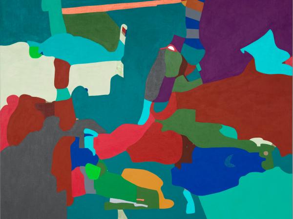 Abstract colorblock painting