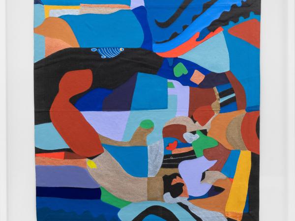 Abstract colorblock painting