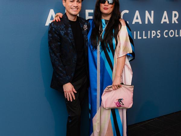 Stylish man and woman posing for the camera