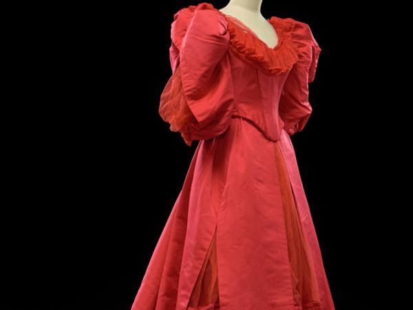Red formal ballgown