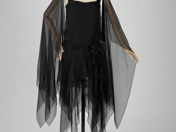 Haute coutoure black Yves Saint Lauren high fashion dress