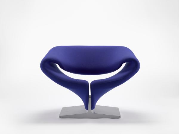 Purple half-spherical chair