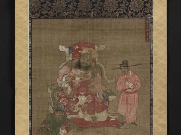 a painted hanging scroll